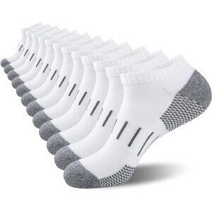 Mens Athletic Ankle Socks Moisture Wicking Cushioned Running Low Cut 6 Pack
